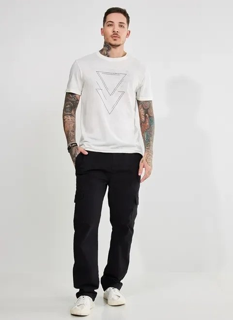 camiseta estampa geométrica em malha botonê camiseta estampa geométrica em malha botonê