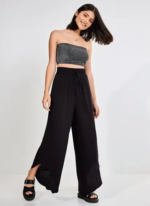 calça pantalona com elástico calça pantalona com elástico