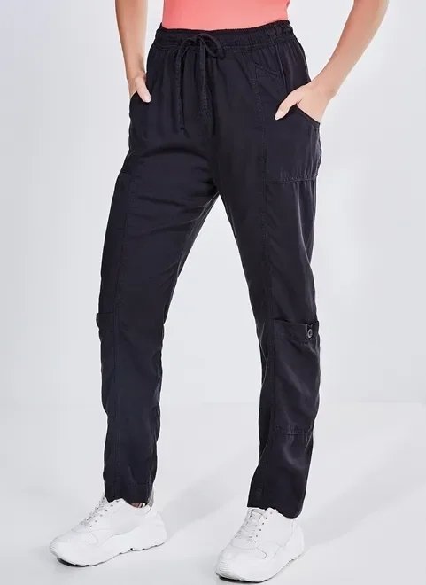 calça pijama em sarja preta calça pijama em sarja preta