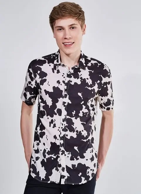 camisa animal print vaquinha camisa animal print vaquinha