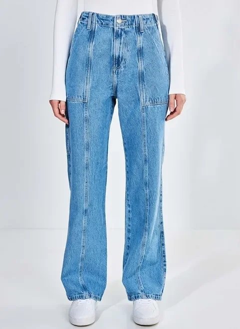 calça jeans reta oversized calça jeans reta oversized