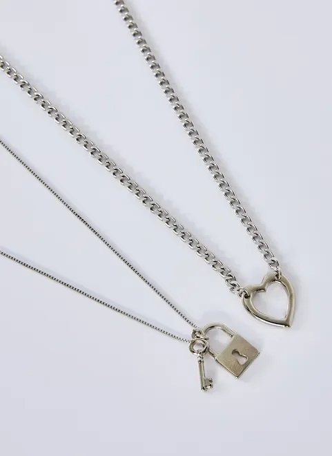 kit choker coração e colar cadeado kit choker coração e colar cadeado