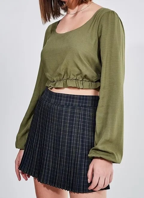 blusa cropped larguinha verde militar blusa cropped larguinha verde militar