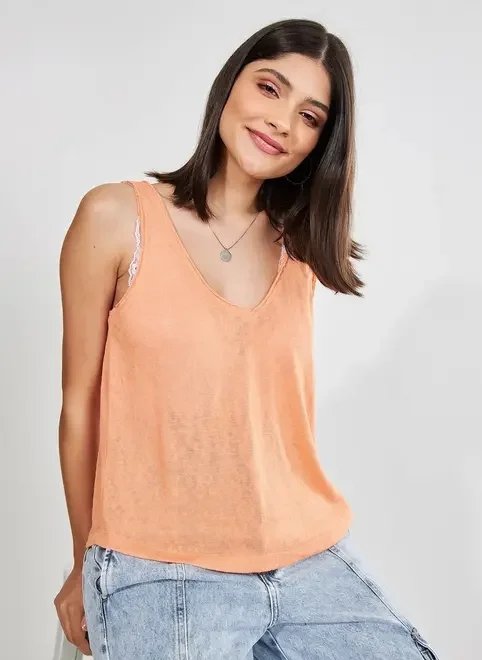 blusa regata em malha flamê blusa regata em malha flamê