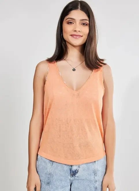blusa regata em malha flamê blusa regata em malha flamê
