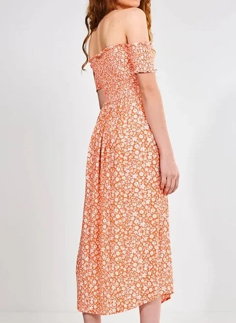 vestido ombro a ombro estampa floral vestido ombro a ombro estampa floral