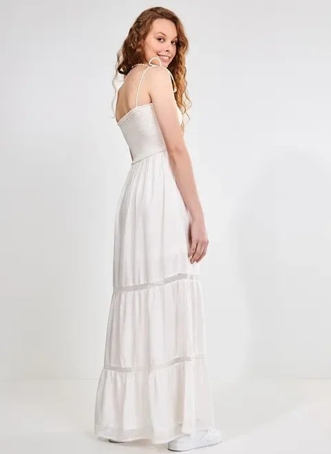 vestido longo off-white vestido longo off-white