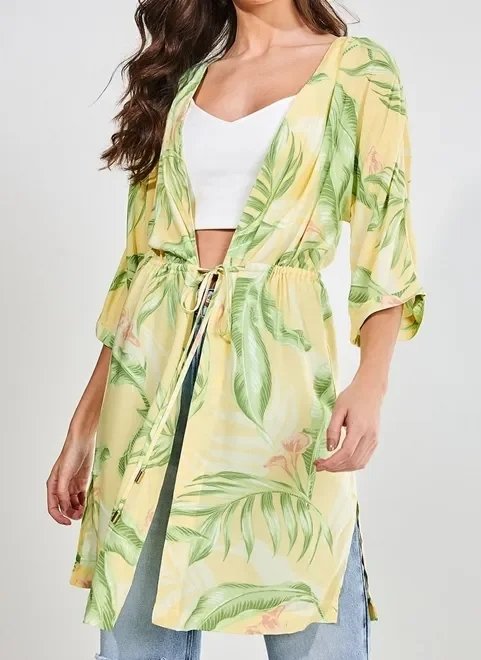 kimono estampa tropical kimono estampa tropical