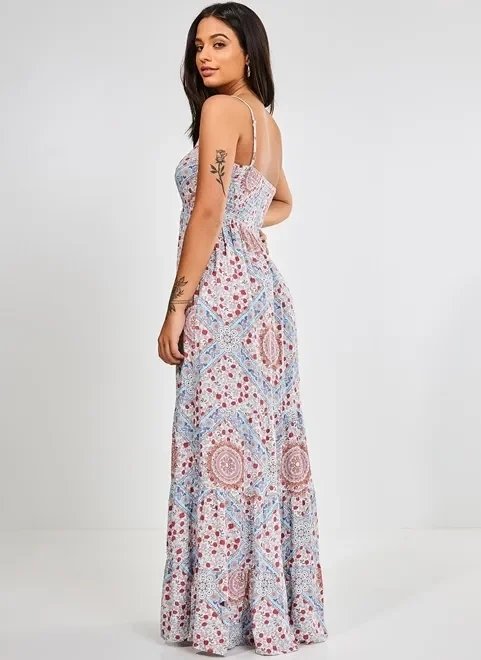 vestido longo de alcinha estampa lenço vestido longo de alcinha estampa lenço