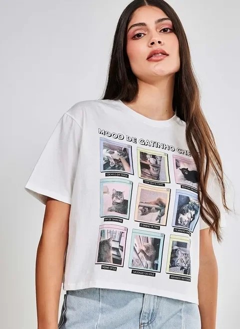 blusa amplinha estampa gatos blusa amplinha estampa gatos