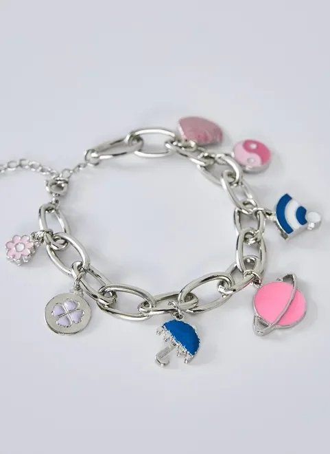 pulseira pingentes coloridos pulseira pingentes coloridos