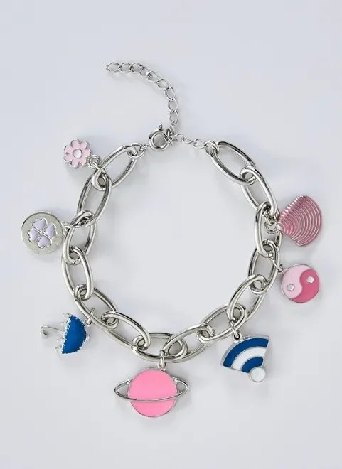 pulseira pingentes coloridos pulseira pingentes coloridos