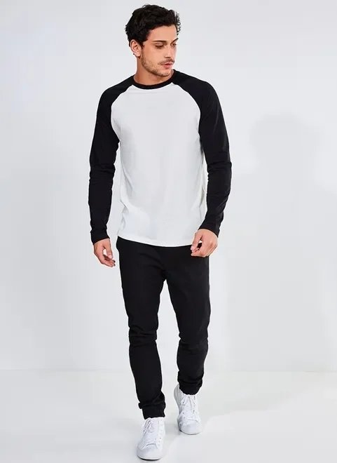 camiseta de manga longa raglan camiseta de manga longa raglan