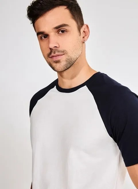 camiseta manga curta raglan camiseta manga curta raglan