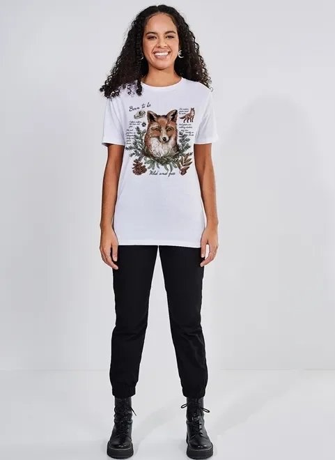 camiseta estampa raposa nature camiseta estampa raposa nature