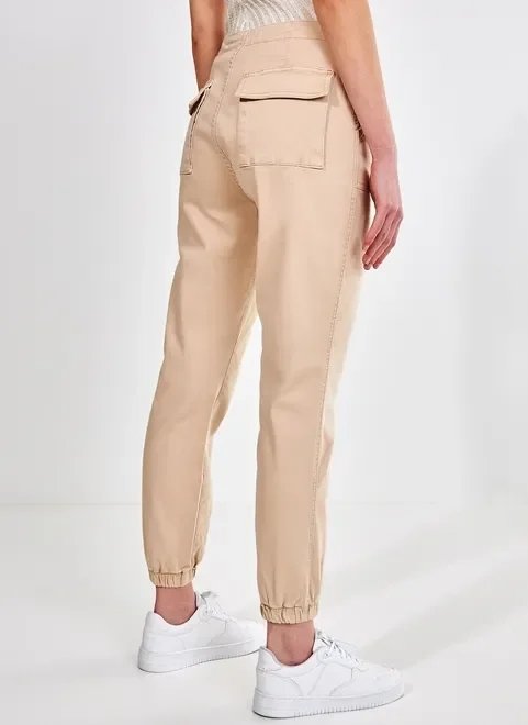 calça jogger caqui em sarja calça jogger caqui em sarja