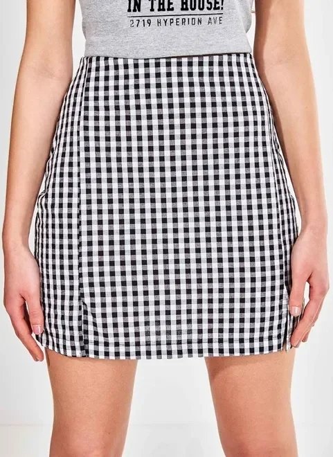 saia xadrez preto e branco saia xadrez preto e branco