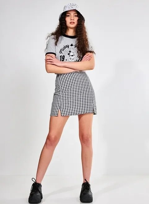 saia xadrez preto e branco saia xadrez preto e branco