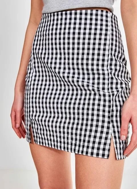 saia xadrez preto e branco saia xadrez preto e branco