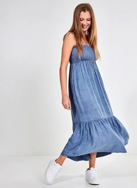 vestido saia azul jeans vestido saia azul jeans