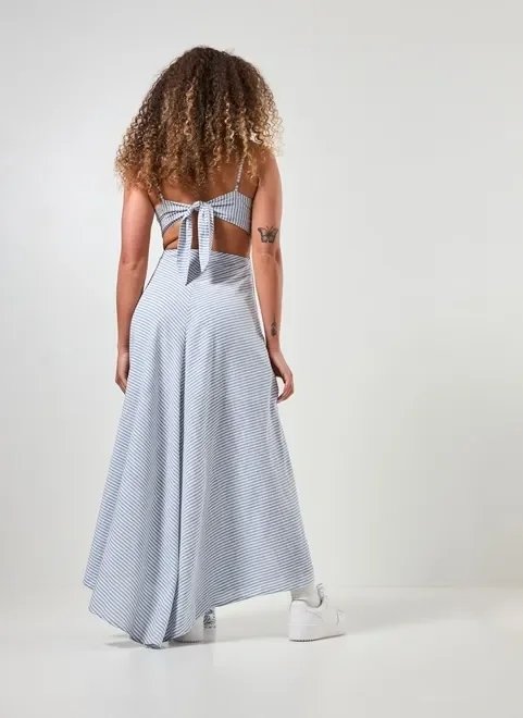 vestido longo listrado vestido longo listrado