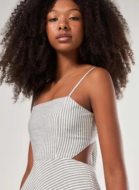 vestido longo listrado vestido longo listrado