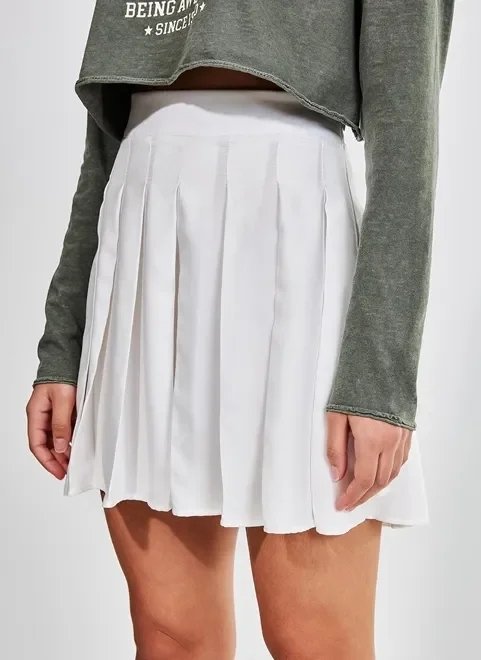 saia curta com pregas saia curta com pregas