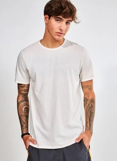 camiseta bege manga curta camiseta bege manga curta