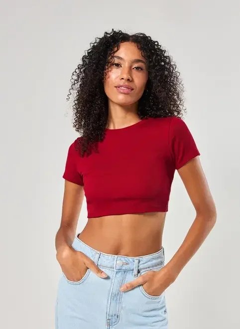 blusa básica cropped blusa básica cropped