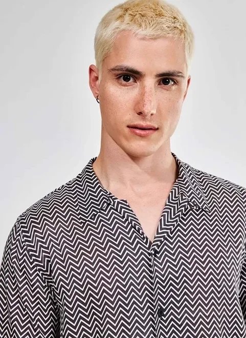 camisa manga curta zig zag camisa manga curta zig zag