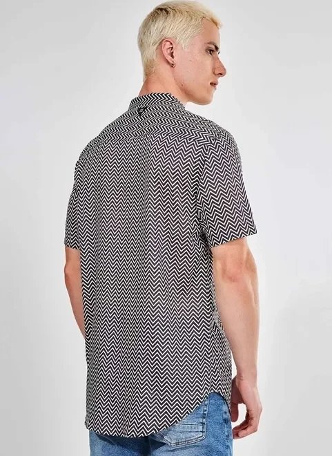 camisa manga curta zig zag camisa manga curta zig zag