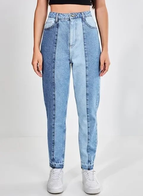 calça mom jeans recortes calça mom jeans recortes