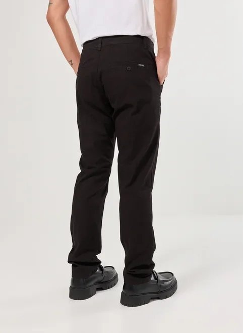 calça chino slim em sarja preta calça chino slim em sarja preta