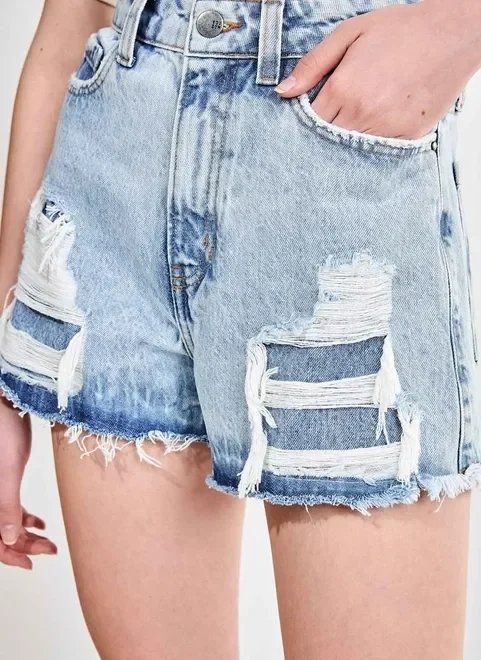 shorts jeans desfiado cintura alta shorts jeans desfiado cintura alta