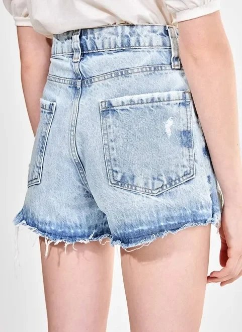 shorts jeans desfiado cintura alta shorts jeans desfiado cintura alta