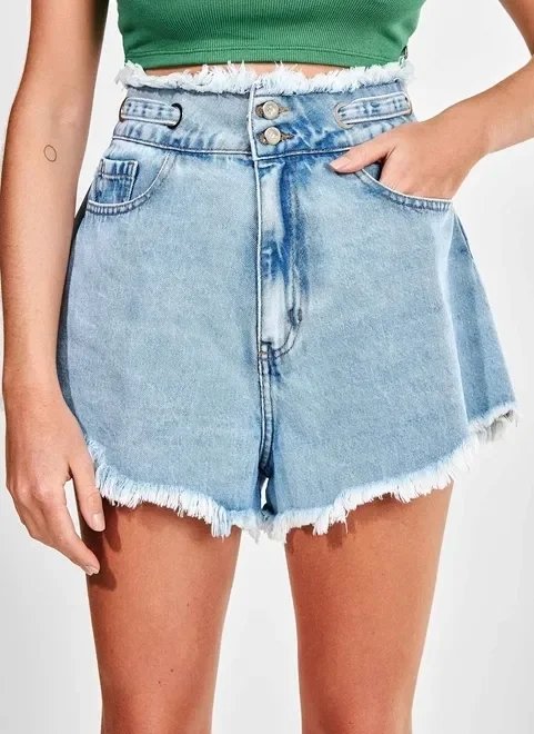 short jeans godê cintura alta short jeans godê cintura alta