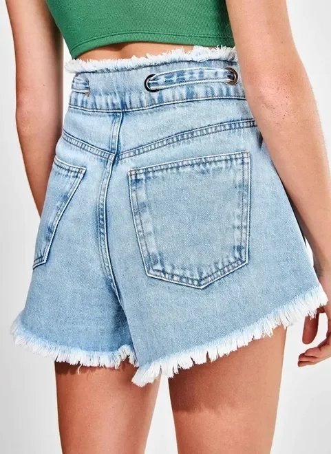 short jeans godê cintura alta short jeans godê cintura alta