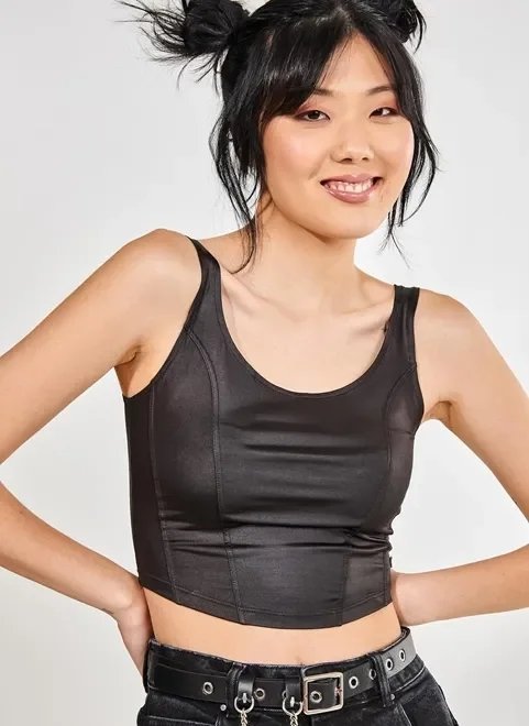 cropped estilo corselet regata cropped estilo corselet regata