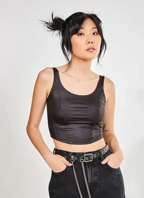 cropped estilo corselet regata cropped estilo corselet regata