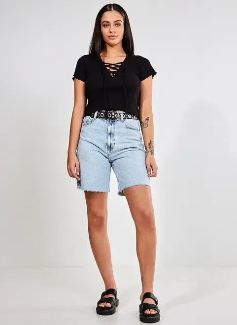 blusa decote v com amarração blusa decote v com amarração