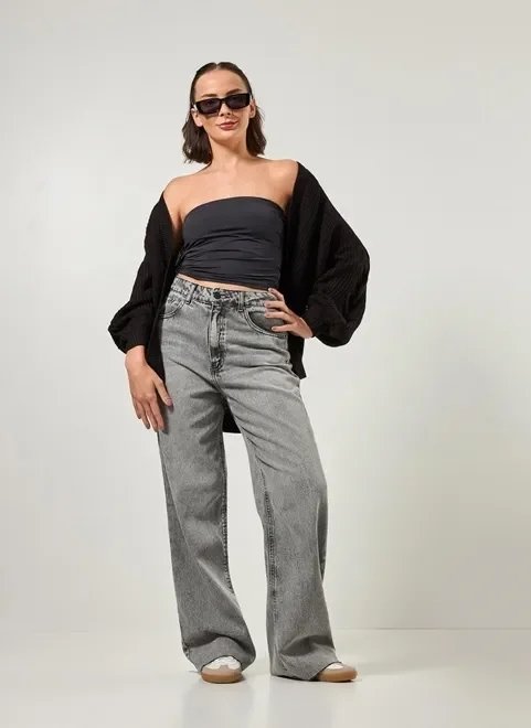 cardigan alongado com manga bufante cardigan alongado com manga bufante