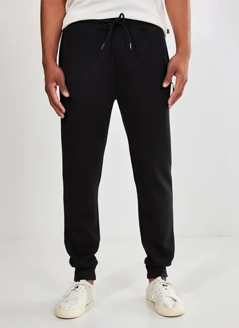 calça jogger de moletom preta calça jogger de moletom preta