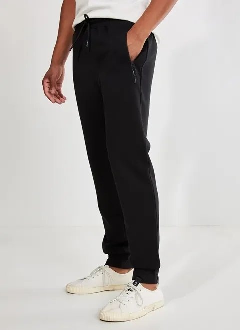 calça jogger de moletom preta calça jogger de moletom preta
