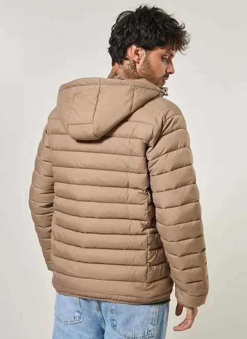 jaqueta puffer de nylon jaqueta puffer de nylon