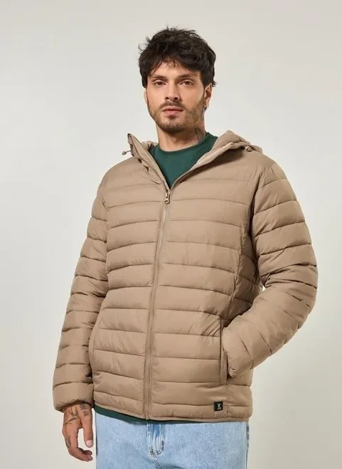 jaqueta puffer de nylon jaqueta puffer de nylon