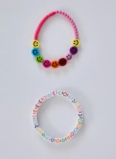 kit 2 pulseiras de miçangas smile kit 2 pulseiras de miçangas smile