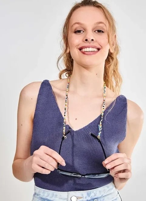 cordinha de óculos com miçanga colorida cordinha de óculos com miçanga colorida