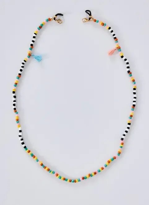 cordinha de óculos com miçanga colorida cordinha de óculos com miçanga colorida