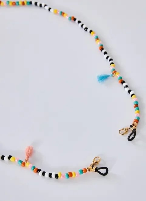 cordinha de óculos com miçanga colorida cordinha de óculos com miçanga colorida