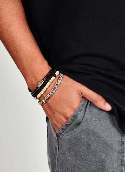 kit 4 pulseiras masculinas kit 4 pulseiras masculinas